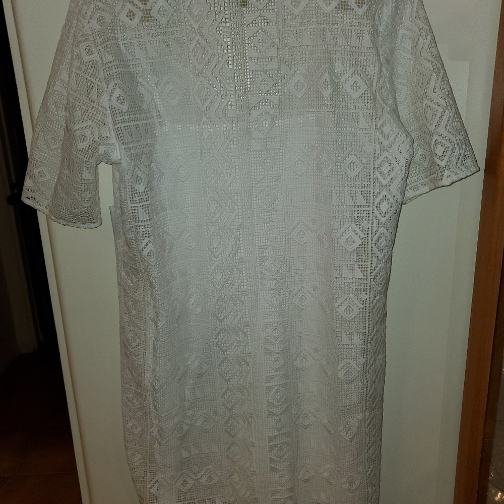 Sigrid Olsen Geometric Short Sleeve Pattern Dress… - image 3